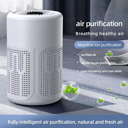 Mini Desktop Air Purifier HEPA Filter with Negative Ion Technology Eliminates Formaldehyde Odors Smoke and Dust Particles